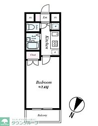 ビバリーホームズ笹塚・AP 1Kの間取図画像