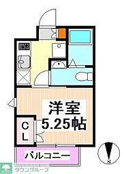 I・FLAT明大前 1Kの間取図画像