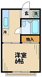コロニアルハイツ 1Kの間取図画像