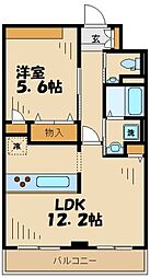 オーソレイユ 1LDKの間取図画像
