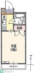コーポラスモリノ 1Kの間取図画像