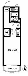 マノアール世田谷 ワンルームの間取図画像