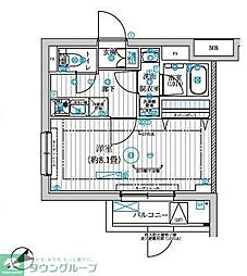 調布市上石原1丁目マンション 1Kの間取図画像