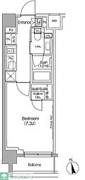 ザ・パークハビオ高円寺レジデンス 1Kの間取図画像