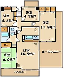 フィオーレ 4LDKの間取図画像