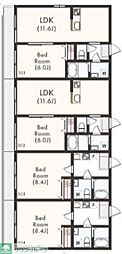 狛江市中和泉5丁目アパート 1Kの間取図画像