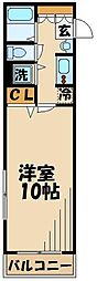スカイコート千歳烏山6 1Kの間取図画像