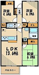 オークヴィレッジ調布 3LDKの間取図画像