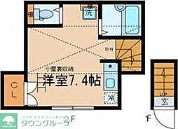 アペックス・下高井戸2 ワンルームの間取図画像