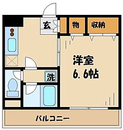 エクセレンス 1DKの間取図画像
