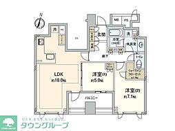 PARKCOURT成城六丁目 2LDKの間取図画像