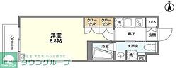 コンフォリア桜上水 1Kの間取図画像