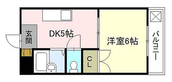 サンライズ鶴江Ａ棟 ｜広島県安芸郡府中町鶴江1丁目(賃貸マンション1DK・1階・24.18㎡)の写真 その2