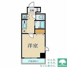 スカイコート・ヴィーダ五反田ウエスト 8階1Kの間取り