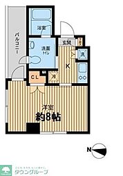 エスティメゾン武蔵小山 3階1Kの間取り