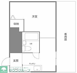 メインステージ下丸子 1階ワンルームの間取り