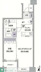 アビティ目黒 3階1LDKの間取り