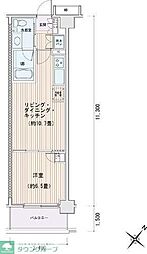 エスティメゾン豊洲レジデンスＥ 7階1LDKの間取り