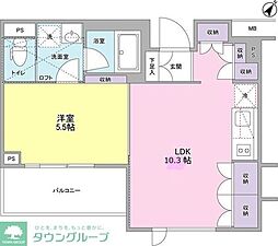 スタイリオ中延IIＷＥＳＴ 1階1LDKの間取り