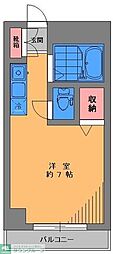 第7三井ビル 4階ワンルームの間取り