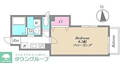 ＫＩＨＡＣＨＩ　ＲＥＳＩＤＥＮＣＥ 1階1Kの間取り