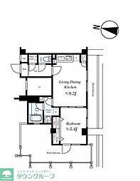 ダイナシティ池上 6階1LDKの間取り