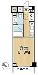 プライムアーバン田園調布南 3階1Kの間取り