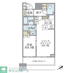 BrilliaTowers目黒サウスレジデンス 8階1LDKの間取り