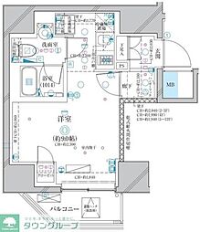 ディアレイシャス蒲田2 ワンルームの間取図画像