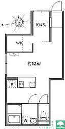 アピチェ戸越銀座 1LDKの間取図画像