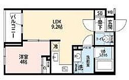プレール・ドゥーク雪が谷大塚 1LDKの間取図画像