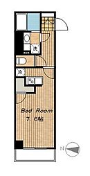 レジディア南品川 1Kの間取図画像