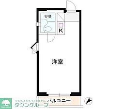パーク・ノヴァ渋谷 ワンルームの間取図画像