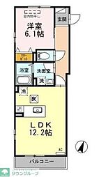 ルミエール久が原 1LDKの間取図画像