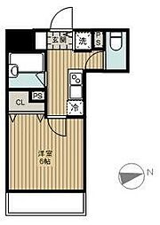 クリオ戸越銀座壱番館 1Kの間取図画像