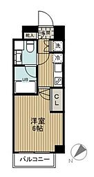 ブライズ東雪谷アジールコート 1Kの間取図画像