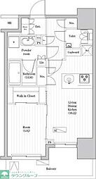 オーパスレジデンス武蔵小山 1LDKの間取図画像