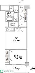ミリアレジデンス大岡山 1LDKの間取図画像