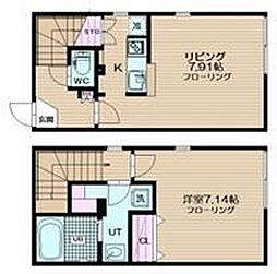ブランシェ荏原中延 1DKの間取図画像