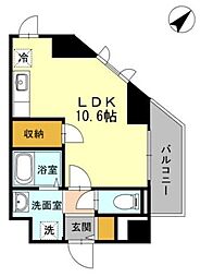 HillFlatOsaki ワンルームの間取図画像
