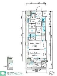 PARKLUXE蒲田一丁目 1DKの間取図画像