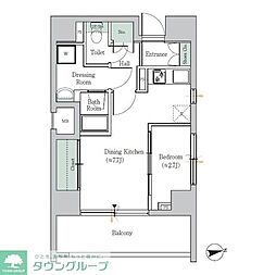 ONEROOFFLATTOGOSHI 1DKの間取図画像