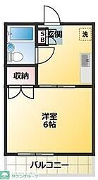 緑が丘ハイツ 1Kの間取図画像