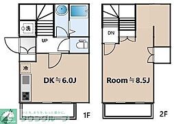 カミメグロガーデンホームズ 1DKの間取図画像