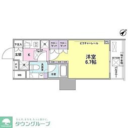 SIL西五反田 1Kの間取図画像