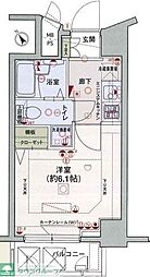 エクセリア旗の台 1Kの間取図画像