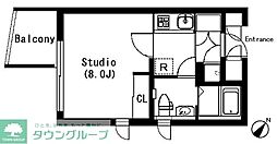 ラティエラ武蔵小山 1Kの間取図画像