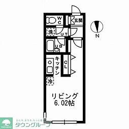プライムアーバン学芸大学 1Kの間取図画像