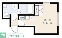 ANNEX千鳥町 ワンルームの間取図画像