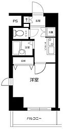 スカイコート・ヴィーダ五反田ウエスト 1Kの間取図画像
